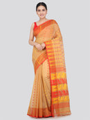 Pinkloom Women's Soft Cotton Jamdani Saree Without Blouse Piece