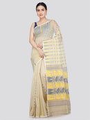 Pinkloom Women's Soft Cotton Jamdani Saree Without Blouse Piece