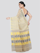 Pinkloom Women's Soft Cotton Jamdani Saree Without Blouse Piece