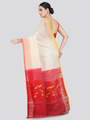 Pinkloom Women's Soft Cotton Jamdani Saree Without Blouse Piece