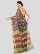 Pinkloom Women's Soft Cotton Jamdani Saree Without Blouse Piece