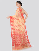 Pinkloom Women's Soft Cotton Jamdani Saree Without Blouse Piece