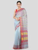 Pinkloom Women's Soft Cotton Jamdani Saree Without Blouse Piece