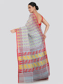Pinkloom Women's Soft Cotton Jamdani Saree Without Blouse Piece