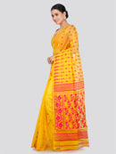 Pinkloom Women's Soft Cotton Jamdani Saree Without Blouse Piece