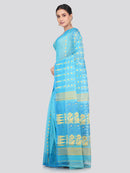 Pinkloom Women's Soft Cotton Jamdani Saree Without Blouse Piece