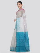 Pinkloom Women's Soft Cotton Jamdani Saree Without Blouse Piece