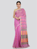 Pinkloom Women's Soft Cotton Jamdani Saree Without Blouse Piece