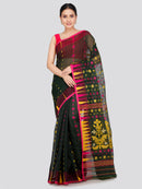 Pinkloom Women's Soft Cotton Jamdani Saree Without Blouse Piece