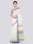Pinkloom Women's Soft Cotton Jamdani Saree Without Blouse Piece