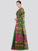 Pinkloom Women's Soft Cotton Jamdani Saree Without Blouse Piece