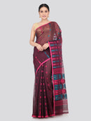 Pinkloom Women's Soft Cotton Jamdani Saree Without Blouse Piece