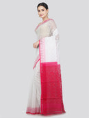 Pinkloom Women's Soft Cotton Jamdani Saree Without Blouse Piece