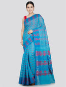 Pinkloom Women's Soft Cotton Jamdani Saree Without Blouse Piece