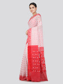 Pinkloom Women's Soft Cotton Jamdani Saree Without Blouse Piece