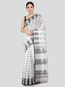 Pinkloom Women's Soft Cotton Jamdani Saree Without Blouse Piece