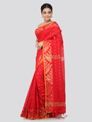 Women's Handloom Cotton Silk Saree With Blouse Piece