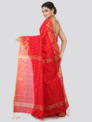 Women's Handloom Cotton Silk Saree With Blouse Piece