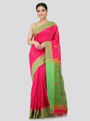 Women's Handloom Cotton Silk Saree With Blouse Piece