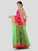 Women's Handloom Cotton Silk Saree With Blouse Piece