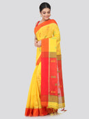 Women's Handloom Cotton Silk Saree With Blouse Piece