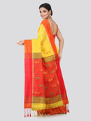 Women's Handloom Cotton Silk Saree With Blouse Piece