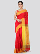 Women's Handloom Cotton Silk Saree With Blouse Piece