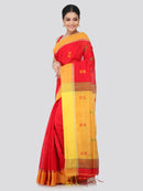 Women's Handloom Cotton Silk Saree With Blouse Piece