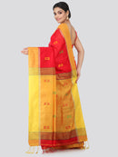 Women's Handloom Cotton Silk Saree With Blouse Piece