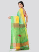 Women's Handloom Cotton Silk Saree With Blouse Piece
