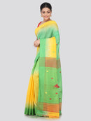 Women's Handloom Cotton Silk Saree With Blouse Piece