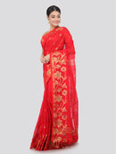 Women's Handloom Cotton Silk Without Blouse Piece