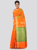 Women's Handloom Cotton Silk Saree With Blouse Piece