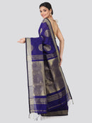 Women's Handloom Cotton Silk Saree With Blouse Piece
