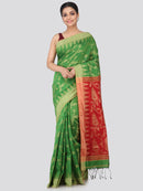 Women's Handloom Cotton Silk Saree With Blouse Piece