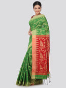Women's Handloom Cotton Silk Saree With Blouse Piece