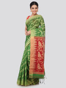 Women's Handloom Cotton Silk Saree With Blouse Piece