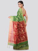 Women's Handloom Cotton Silk Saree With Blouse Piece
