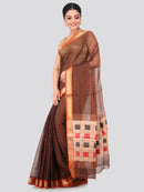 Women's Handloom Cotton Silk Saree With Blouse Piece