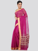 Women's Handloom Cotton Silk Saree With Blouse Piece
