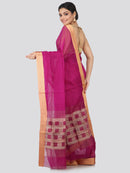 Women's Handloom Cotton Silk Saree With Blouse Piece
