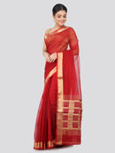 Women's Handloom Cotton Silk Saree With Blouse Piece