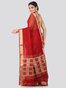 Women's Handloom Cotton Silk Saree With Blouse Piece