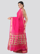 Women's Handloom Cotton Silk Saree With Blouse Piece