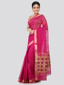 Women's Handloom Cotton Silk Saree With Blouse Piece