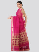 Women's Handloom Cotton Silk Saree With Blouse Piece