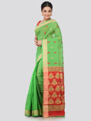 Women's Handloom Cotton Silk Saree With Blouse Piece