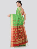 Women's Handloom Cotton Silk Saree With Blouse Piece