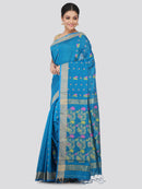 Women's Handloom Cotton Silk Saree With Blouse Piece