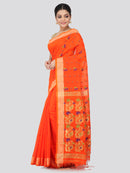 Women's Handloom Cotton Silk Saree With Blouse Piece